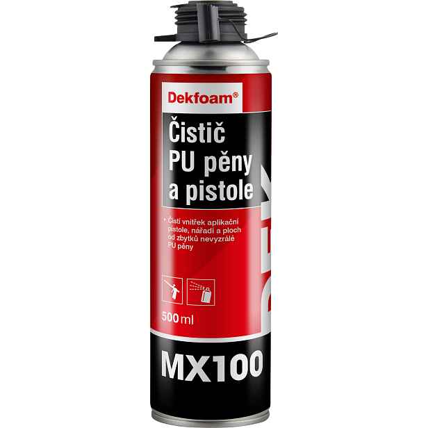 Čistič PU pěny a pistole DEKFOAM MX100 500 ml