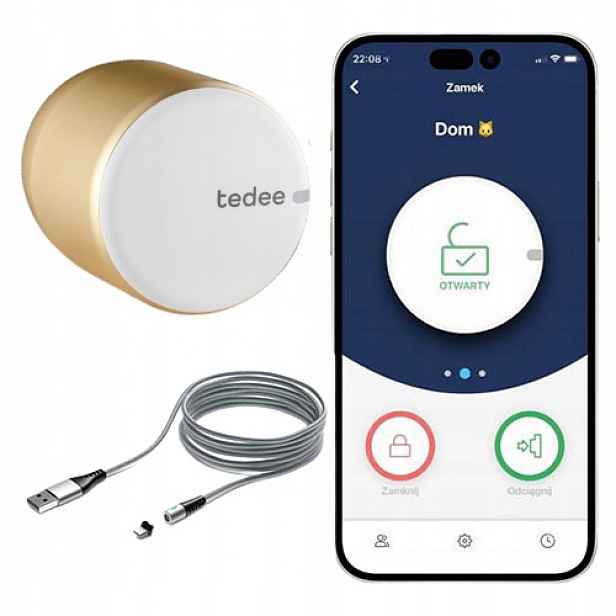 Tedee Pro Zlatý Inteligentní zámek ovládaný z telefonu Gerda