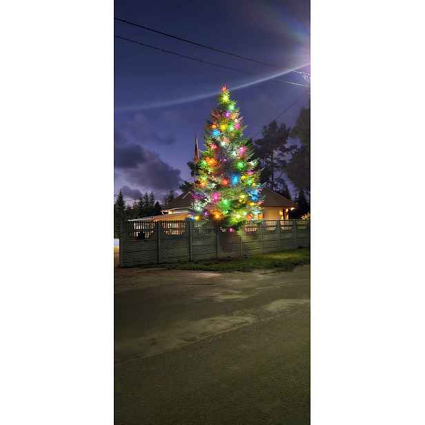 Vánoční osvětlení na stromeček polské venkovní lampion 15 kusů koule 10 cm