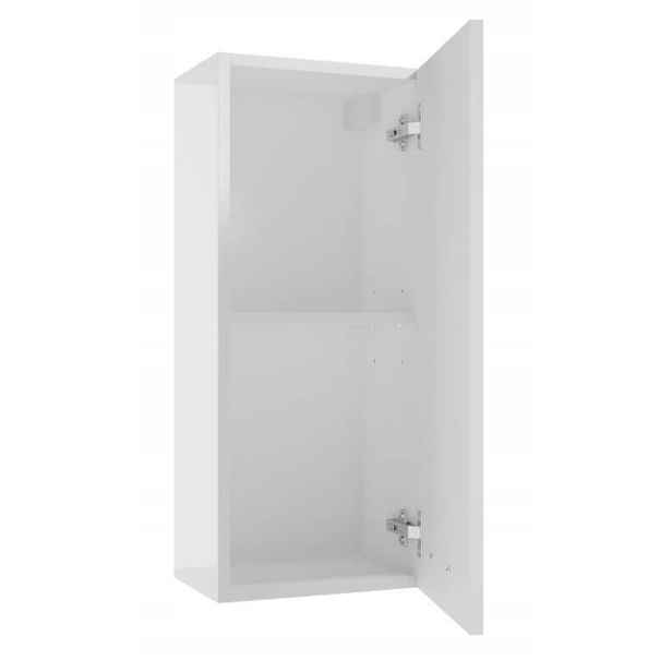 Koupelnová skříňka závěsná komoda úzká 71x30 cm bílý lesk pevná