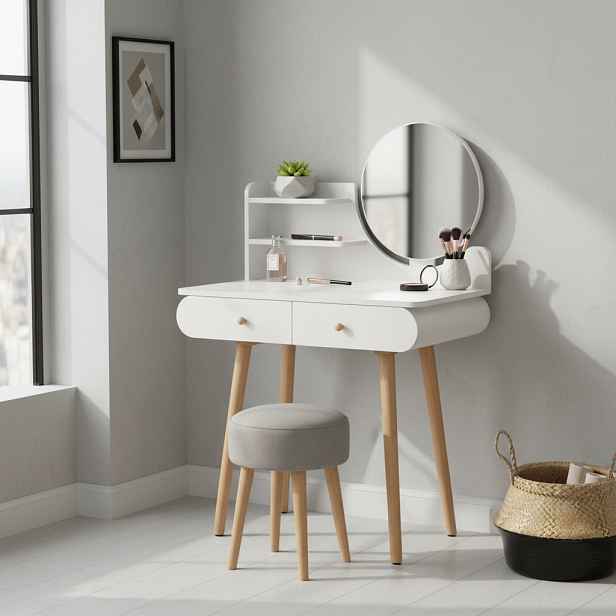 ArtJum Toaletní stolek SCANDI bílá | CM-891920