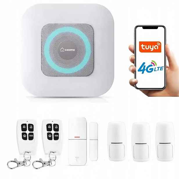 Bezdrátový Alarm Siréna Gsm Tuya Smart Na Sim Kartu 3xPIR