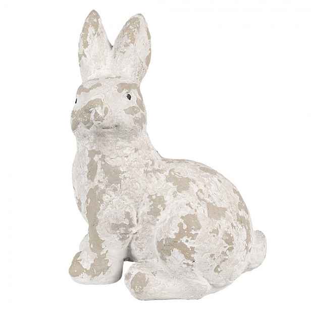 Béžová antik dekorativní figurka králík - 29*19*39 cm Clayre & Eef