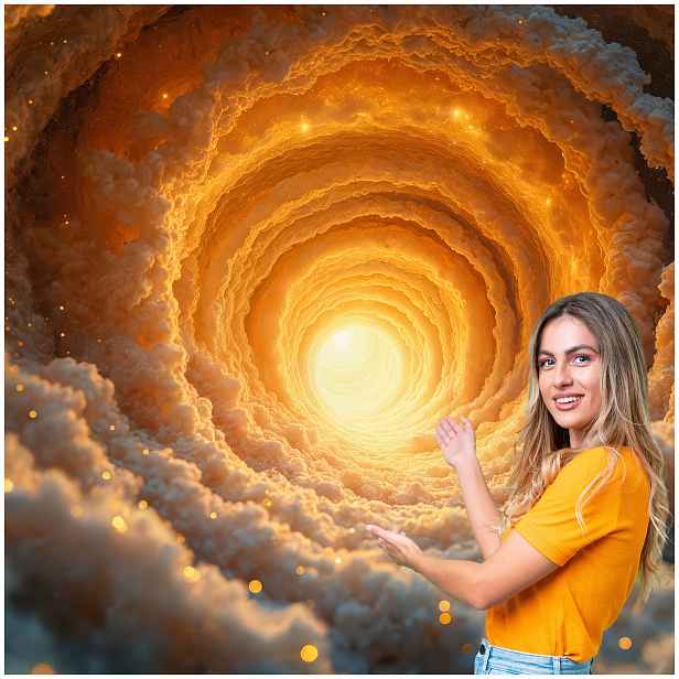 Fototapeta 3D Tunel Chodba Abstraktní časoprostorová 392x260 TUN14F