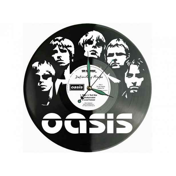 Oasis Dárek Originální dekorace do domu Hodiny z vinylové desky