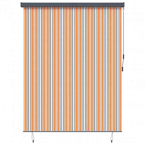 vidaXL Roleta Žlutá a modrá 200 x 250 cm Textil a hliník