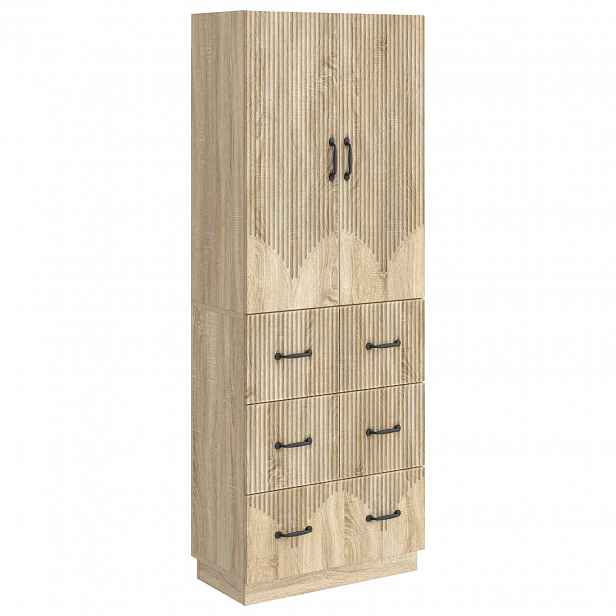 vidaXL Sada skříněk 2 ks 66 x 34,5 x 87 cm Kompozitní dřevo Dub sonoma