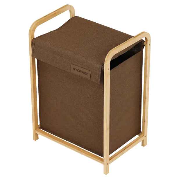 Autronic Prádelní koš DT3022 BRN - bambus/hnědá