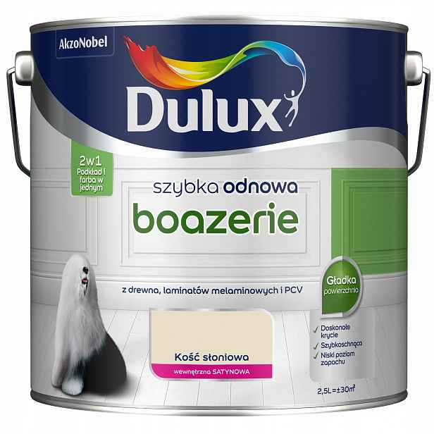 Dulux Rychlá obnova barva do obložení Slonová kost Satén 2,5 L