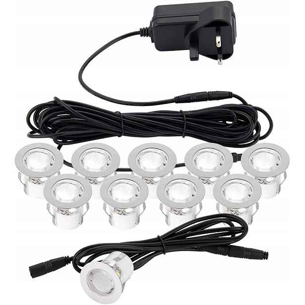 Sada Led terasového osvětlení modrá Coldstrip 4,9W 10x svítidla