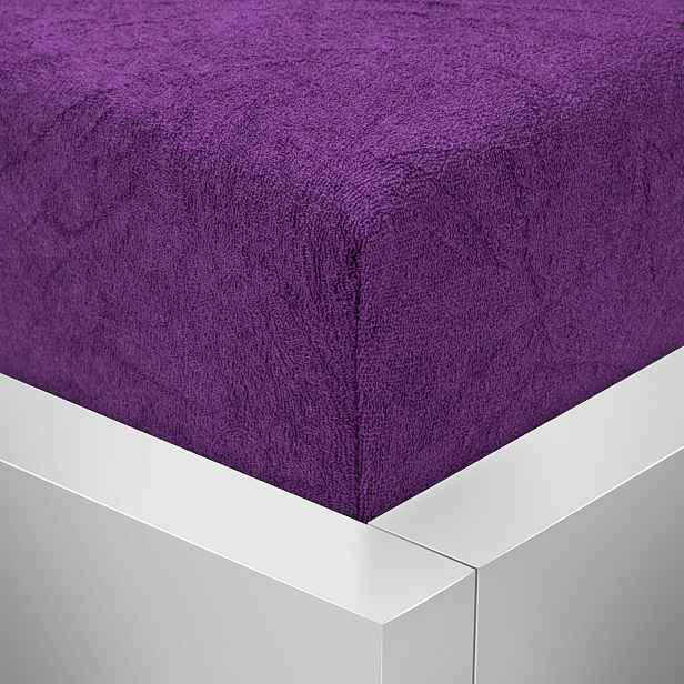 TP Froté prostěradlo 160x200 Premium - Tmavě fialová
