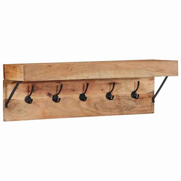 vidaXL Věšák na kabáty Hnědá 73 x 19 x 23 cm Masivní akáciové dřevo