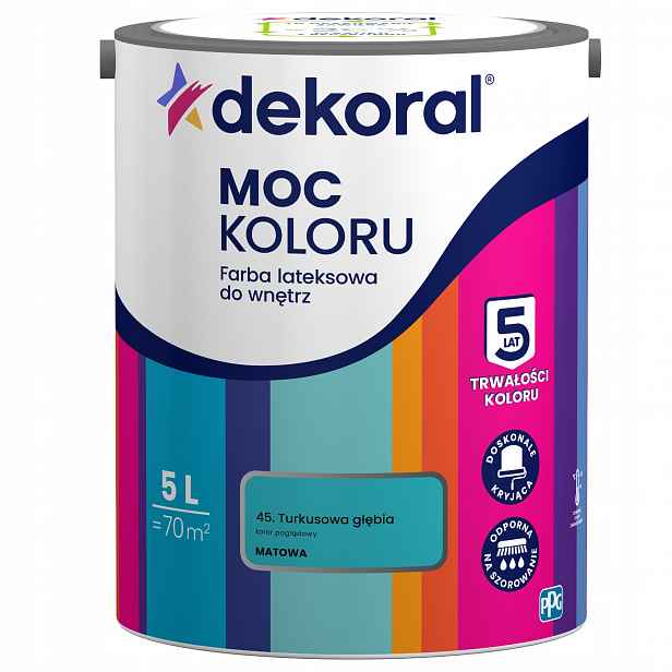 Dekoral Latexová Barva Color Power Tyrkysová Hloubka 5L