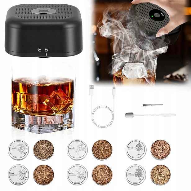 Elektrický Set Na Uzení Whisky Smoker S Nápojovými Nástroji, Nový
