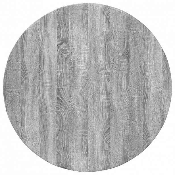vidaXL Deska stolu Ø 80 x 1,5 cm Kulatý Kompozitní dřevo Šedý Sonoma