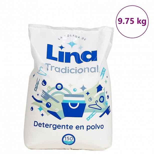 vidaXL Prací prášek 150 dávek 9,75 kg bílý