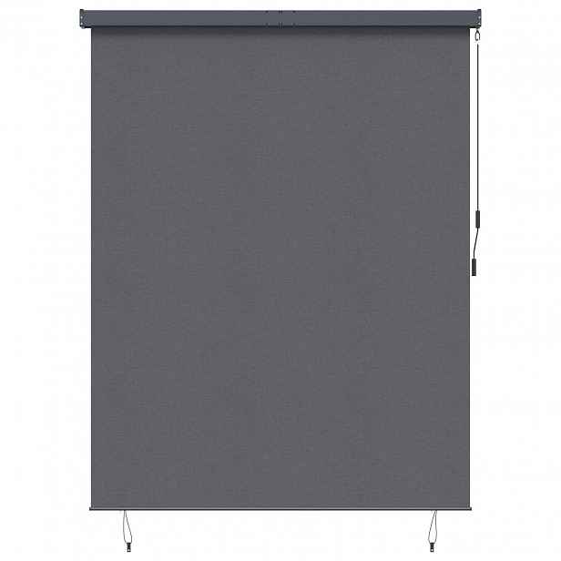 vidaXL Roleta Antracitová 200 x 250 cm Textil a hliník