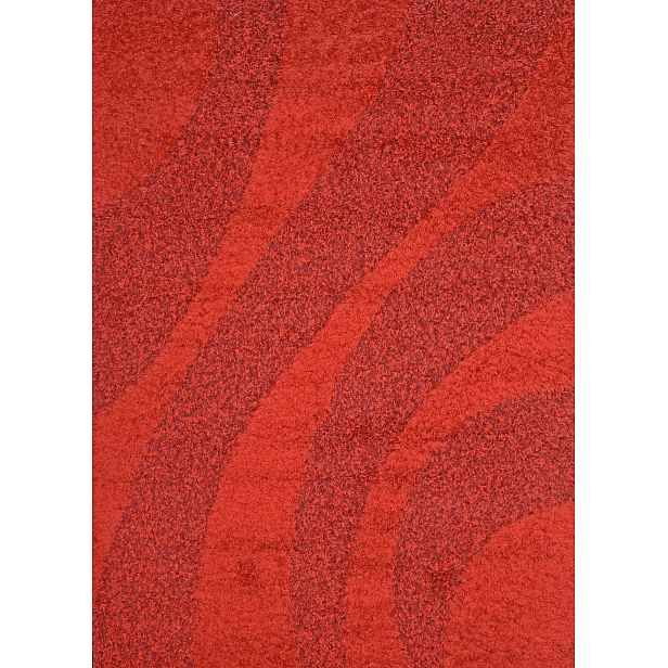 DOPRODEJ: 200x290 cm Výprodej: Kusový koberec Super Shaggy 6569-31, 200x290, červená, ložnice, Balta
