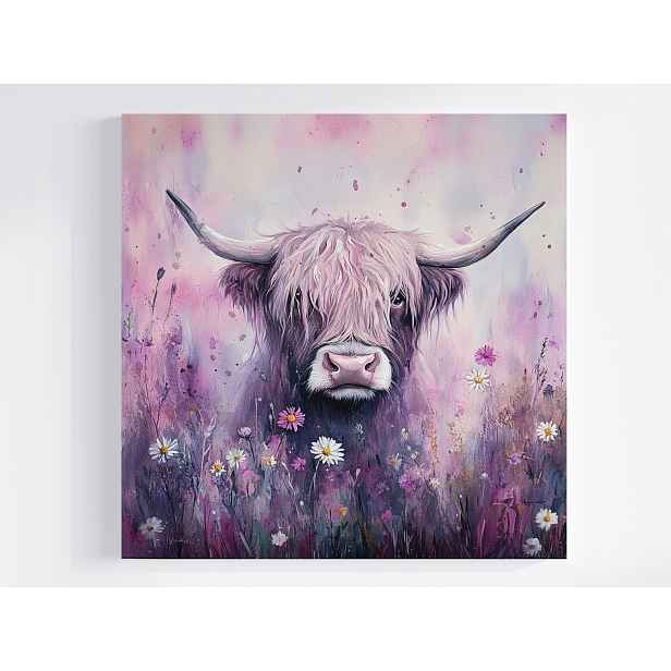 Obraz Na Plátně Canvas Příroda Portrét Krávy Highland Skotsko Louka 50x50