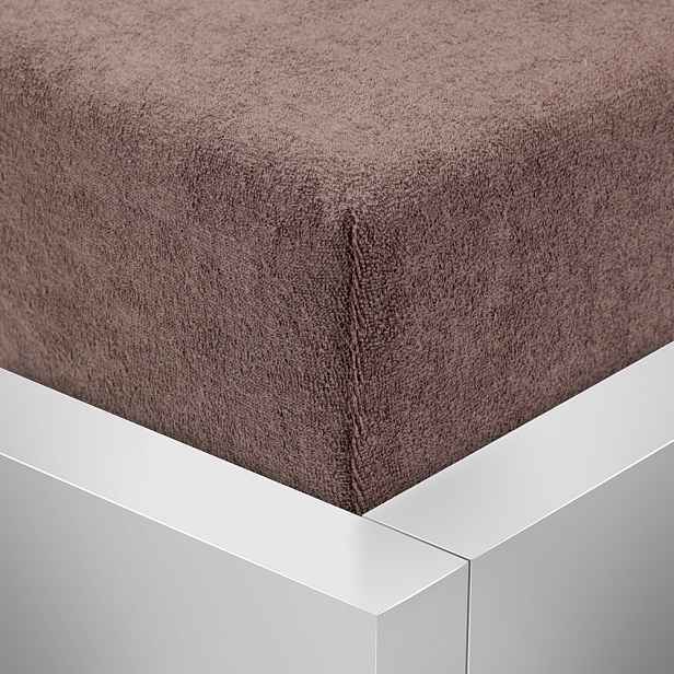 TP Froté prostěradlo 160x200 Premium - Tmavě hnědá