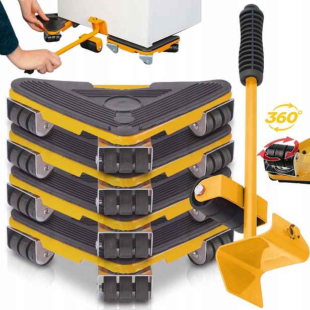 Transportní Kolečka Sada Do 300 Kg Zvedák Kolečka Pro Přepravu 4EL Silný