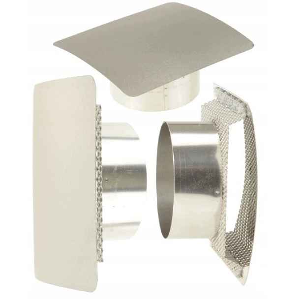 Ventilační Mřížka Vypouklá Nerezová fi 150 mm ocel kartáčovaná nerez