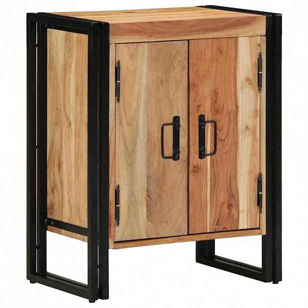 vidaXL Skříň na obuv 56 x 35 x 70 cm Masivní akáciové dřevo Hnědá