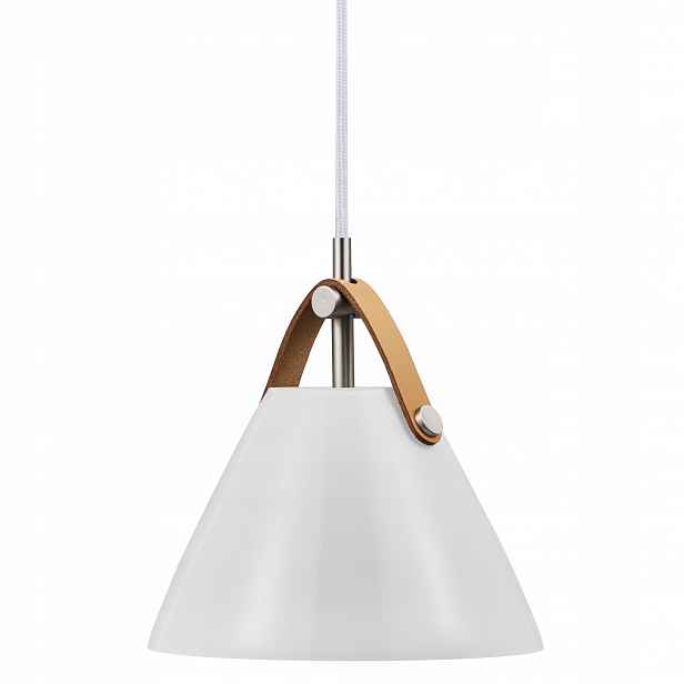 Závěsná lampa Strap 16 skleněné stínidlo bílá G9 max 40W Nordlux