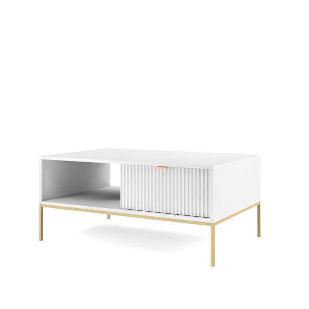 MASSENO KONFERENČNÍ STOLEK STELLARE, 104/46/68 cm, bílý