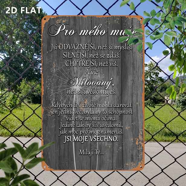 TEMU 2D plochá - 1 ks 2D plochá vintage kovová hliníková cedule | Hliníková , Vintage nástěnné umění, Dekorace do garáže, 12x8 palců, Nástěnná