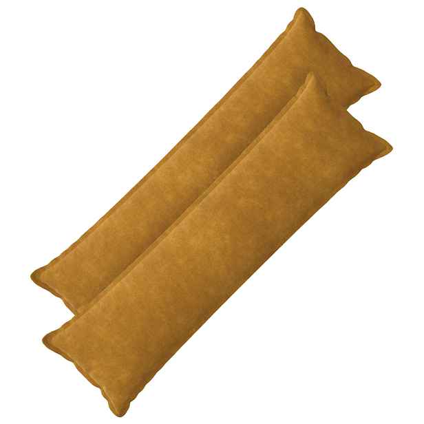 vidaXL Polštář s polštářem HOUTEN 2 ks Žlutá Mikrovláknová fleece