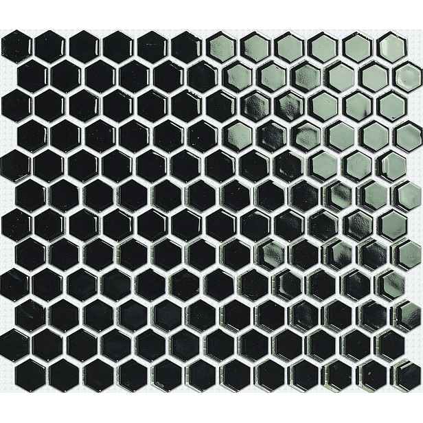 Keramická mozaika černá 26x30 cm lesk MOS26BK