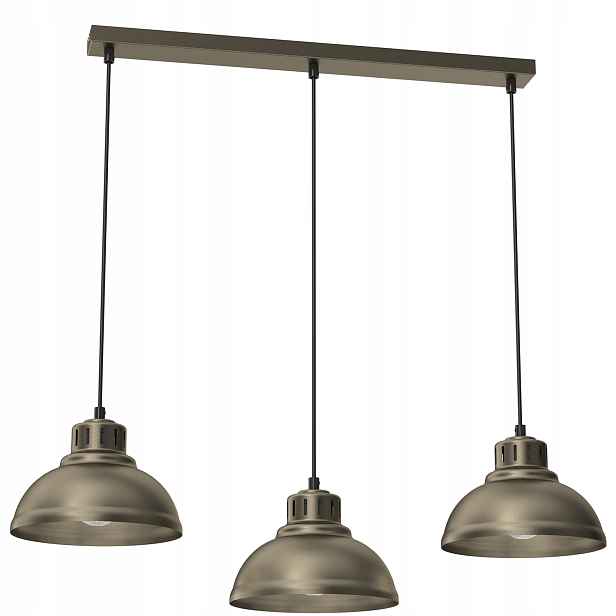 Luminex Závěsné svítidlo Sven 75cm Titanová Zlatá 3xE27 Moderní