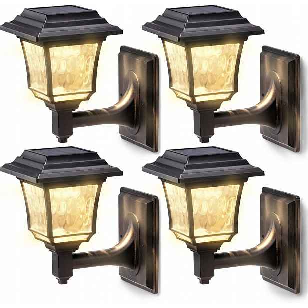 Set 4 Solárních Venkovních Lamp Do Zahrady LeDrail