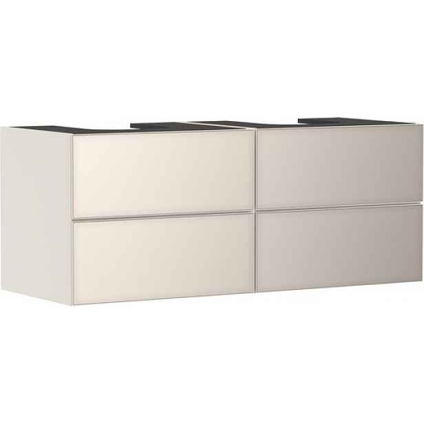 Skříňka pod umyvadlo pod desku Hansgrohe Xevolos E 137x55,5x55 cm písková matná béžová mat 54197790