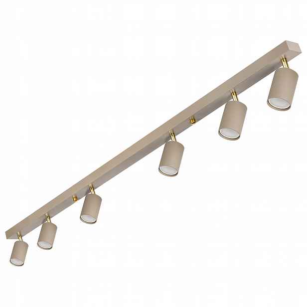 Stropní Svítidlo 6x GU10 Led závěsná lustrová nástěnná lampa Béžová Kašmír