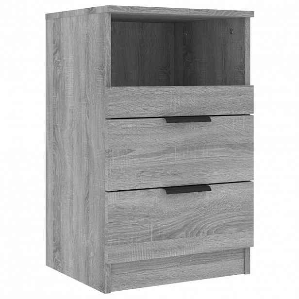 vidaXL Noční stolky Šedý Sonoma Standard Engineered wood