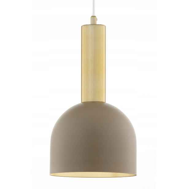 Závěsná lampa béžovo-zlatá zvonek 1xE27 15W Vitrum Gold Sigma Lighting