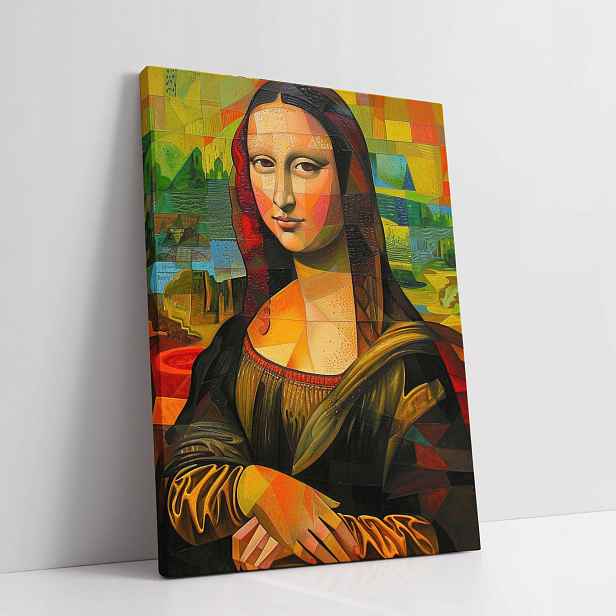 Obraz na plátně Mona Lisa ve stylu Picassa do bytu, pokoje, obýváku 60x80