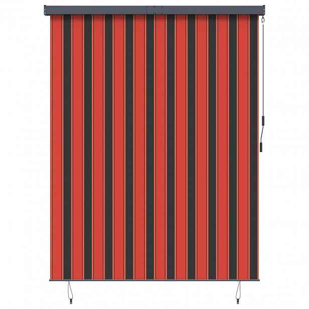 vidaXL Roleta Oranžová a hnědá 200 x 250 cm Textil a hliník