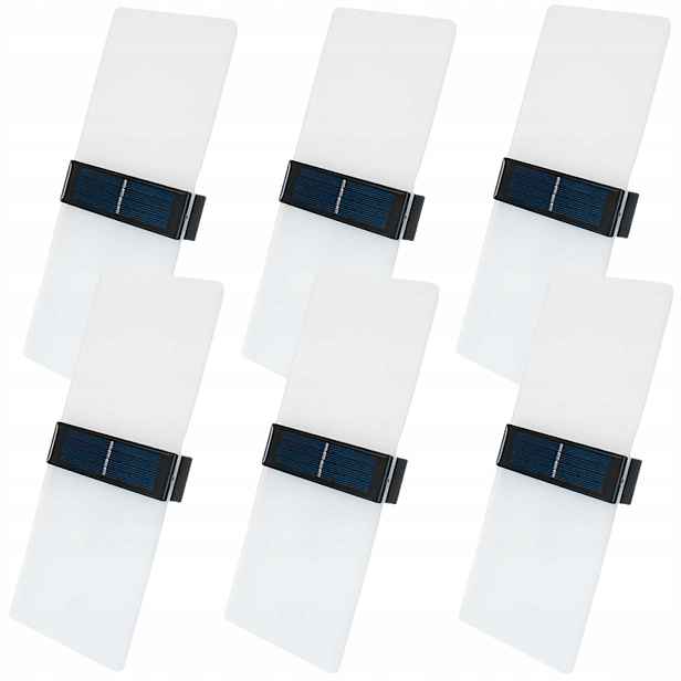 6x Dekorativní nástěnné svítidlo Solární Led lampa Osvětlení domečku Altánky Terasa