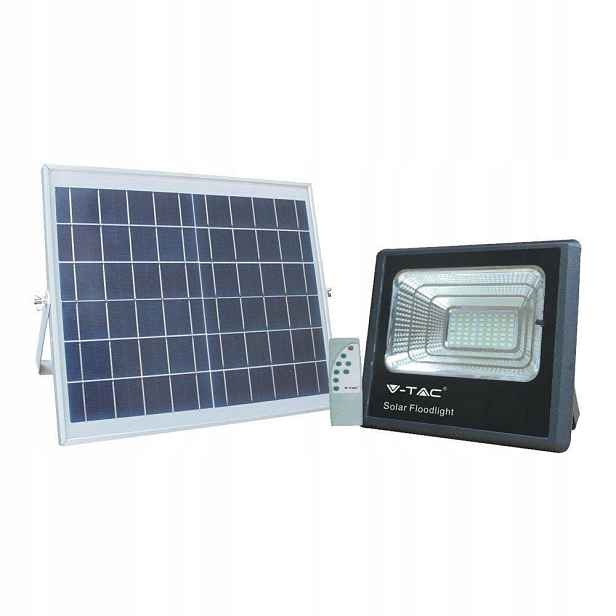 Led halogenový zářič V-tac Solární 16W IP65