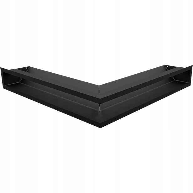 Luft krbová Ventilační mřížka rohová 56x56x9 černá Mat Slim