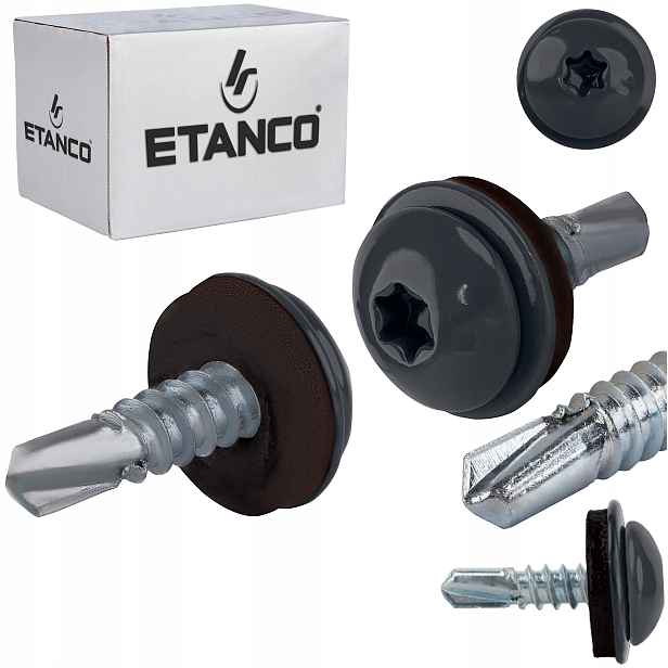 Šrouby do kovu Torx 3 mm 4,8 x 19 mm Ral 7016 250 ks Etanco GT3 Ph Z14