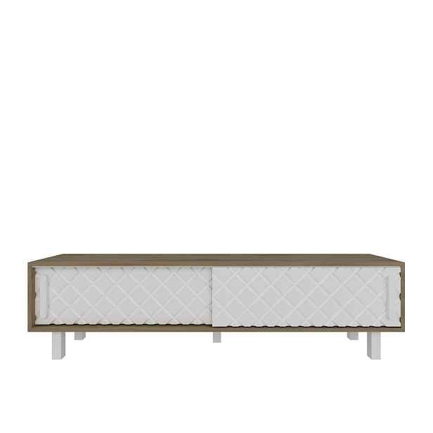 Kalune Design TV stolek ROB 180 cm bílý/dub