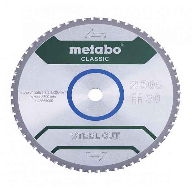 Metabo - Pilový kotouč na kov 305x25,4 mm, 60 zubů 628668000