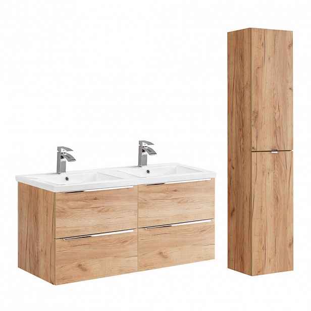 Petits-meubles KOUPELNOVÝ NÁBYTEK 120cm duben 2er-Set Dřevo