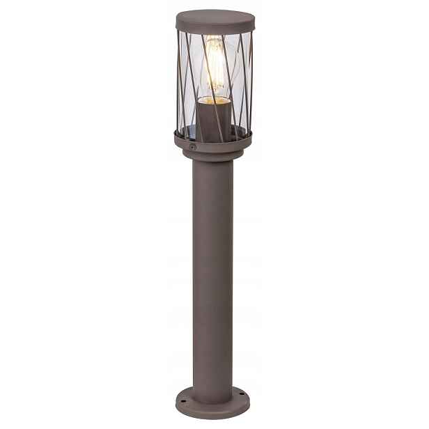 Stojací venkovní zahradní lampa s hnědým sloupkem 50 cm IP44 Rabalux