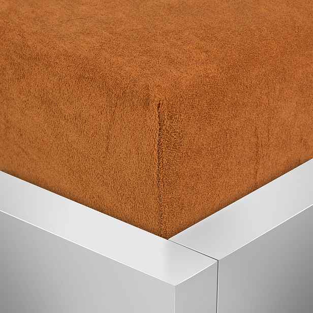 TP Froté prostěradlo 160x200 Premium - Rezavá hnědá