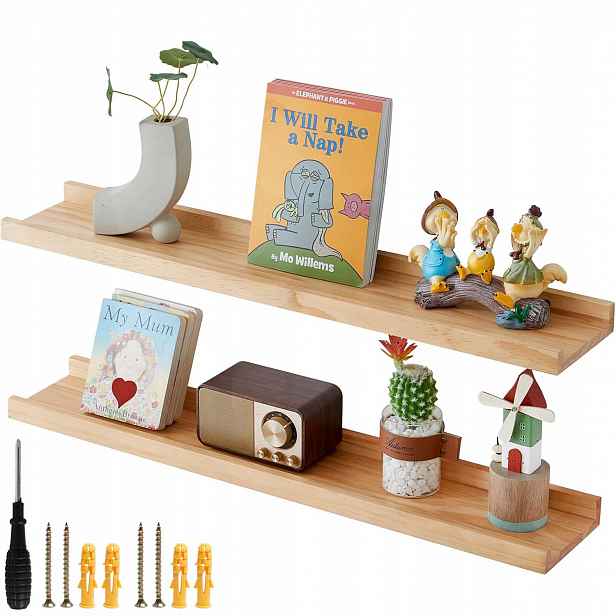 Závěsné Nástěnné Police Organizér Loft Do Obývacího Pokoje Kuchyně 60X12X4,5 CM 2 Ks